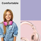 LilGadgets Connect+ Pro Wired Kids Headphones for School w/Microphone, Volume & Noise Reduction Over-Ear Headset w/Cord, SharePort Technology & SoftTouch Padding, Girl Power - Headphones for Kids