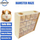 Wooden Hamster Maze with Transparent Acrylic Cover, Multi-Chamber Hamster Hideout House Hamster Toys Gerbil Maze for Dwarf Hamsters Gerbils Mice and Other Small Furry Animals