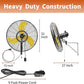 HiCFM 30 inch Misting Outdoor Oscillation Weatherproof Wall Mounted Fan with IP44 Enclosure Motor, GFCI Plug, 9300 CFM 3-Speeds High Velocity Powerful Wall Fan, UL Outdoor Approved
