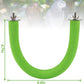 Rypet U Shape Parrot Perch Stand Toy for Paw Grinding Clean Stick Exercise, Rough-Surfaced Quartz Bird Perch Standing Cage Accessories for for Small Parakeets Cockatiels Conures Macaws Finches(Green)