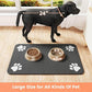 Pet Feeding Mat-Absorbent Pet Placemat for Food and Water Bowl, with Waterproof Rubber Backing, Quick Dry Water Dispenser Mat for Dog and Cat (17"x27", Blue)