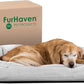 Furhaven Pillow Dog Bed for Large Dogs w/ Removable Bolsters & Washable Cover - Quilted Sofa - Silver Gray, Jumbo/XL