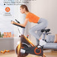 Stationary Exercise Bikes,Magnetic Resistance,Quiet Belt Drive Indoor Stable Cycling Bike 330LBs for Home, Monitor & Phone Mount & Comfortable Seat