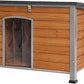 Aivituvin Dog House Outdoor & Indoor Unique All-Around Iron Frame Dog Kennel for Winter with Raised Feet Weatherproof for Small & Medium & Large Dogs