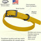 Dogline Biothane Waterproof Dog Collar Strong Coated Nylon Webbing with Black Hardware Odor- Proof for Easy Care Easy to Clean High Performance Fits Small Medium or Large Dogs, Treasure Gold