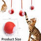 Interactive Cat Toys for Indoor Cats, 360° Smart Automatic Kitten Toys Self Rolling Pet Ball, Moving Dog Cat Ball with Mesh Tail for Bored, USB Rechargeable (Red)
