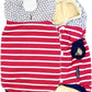 Parisian Pet Basic Dog Hoodie - Lightweight Red Striped Pom Pom Hoodie Sweatshirt - Pullover for Large Dogs with Leash Hole and Pockets - 3XL