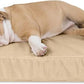 K9 Ballistics Tough Ripstop Orthopedic Rectangle Dog Bed Removable Washable Cover, Solid Orthopedic Foam for Size M Medium Dogs 33"x27", Sandstone