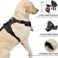 NESTROAD No Pull Dog Harness,Adjustable Oxford Dog Vest Harness with Leash,Reflective No-Choke Pet Harness with Easy Control Soft Handle for Small Medium Dogs(Medium,Black)