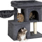 Cat Tree with Large Top Perch, 21.6in Cat Tower with Big Hammock and Dual Condos, All-in-one Cat Activity Center