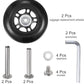 uxcell Replacement Luggage Wheels 80x24mm Suitcase Wheel Repair Kits Include 2 PU Bearing Wheels & Washers, Wrenches & Axle Screw for Trolley Bag, Inline Skate and Caster Board