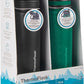 ThermoFlask 24 oz Double Wall Vacuum Insulated Stainless Steel 2-Pack of Water Bottles, Black/Malachite