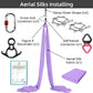 PRIOR FITNESS Aerial Silks Kit Colorful 9/15/20 Yards 40D Nylon Fabric Hammock Set With Hardware & Guide for All Levels Of Aerial Yoga Practice and Acrobatic Flying For Adults Aerial silk