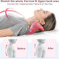 Neck and Shoulder Relaxer with Upper Back Massage Point, Cervical Traction Device Neck Stretcher for TMJ Pain Relief and Cervical Spine Alignment Chiropractic Pillow (Dark Pink)