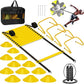 Agility Ladder, Soccer Training Equipment Set, 4 Agility Hurdles, 20ft Speed Ladder, Running Parachute, 12 Football Cones, Jump Rope | Soccer Basketball Athletes Speed Training