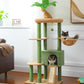 PEQULTI 53'' Cat Tree for Indoor Cats, Large Condo, Sisal Scratching Posts, Hammock & Perch, Fresh Cactus Design, Sturdy, Multi-Level