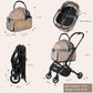 Pet Stroller for Small and medlium Dogs, Dog Cat Stroller, Foldable carts, Carrier, One-Hand Automatic Folding, Puppy, Detachble Carrier (Misty Green)