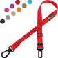 Plutus Pet Dog Seat Belt for Car, Adjustable Dog Car Harness with Carabiner Clip, Reflective Safety Dog Seatbelt Leash with Elastic Bungee, Red