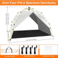 Canopy Shade Tent for Large XL XXL Jumbo Elevated Raised Dog Bed Cots, Quick Setup & No Assembly Needed, Outside Outdoor Cooling Camping Pet Sun Umbrella, Gray 70"X55" (Cots Not Included)