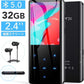AGPTEK 32GB MP3 Player with Bluetooth 5.3, A19X 2.4" Curved Screen Portable Music Player with Speaker Lossless Sound with FM Radio, Voice Recorder, Supports up to 128GB, Black