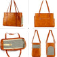 Stylish Dog Purse Carrier, Leather Pet Carrier Bag for Small Dogs Cats Puppy, Airline Approved Soft-Sided Carrier Brown
