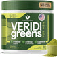 Veridi Greens for Men 40+ | Daily Superfood Greens Powder for Prostate Health, Hormone & Energy Support | Premium USA Blend with Spirulina, Saw Palmetto, Zinc & Enzymes