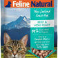 Feline Natural High Protein Dry Cat Food, Freeze-Dried Diet with 98% Meat, Organs & Seafood, No Peas, Grains, or Artificial Additives, Made in New Zealand Beef & Hoki, 3.5oz