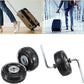 OwnMy 50mm x 17mm Clear Luggage Wheels Replacements Set of 2 - Mute Suitcase Swivel Wheels Kit With Screws, Axles, Bearings - Rotatable Rubber Silent Wheels