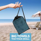 Microfiber Beach Towel-Perfect for Travel, Sports, Camping, Swimming, Yoga, Gym- Quick Dry, Sand Free, Compact, Lightweight, Absorbent (Marine Blue, X Large)
