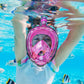 QingSong Full Face Snorkel Mask for Adults, Snorkeling Gear with Camera Mount, 180 Degree Panoramic View Snorkel Set Anti-Fog Anti-Leak