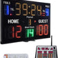 YZ LED Basketball Scoreboard with Shot Clock, Digital Scoreboard with Remoe, Electronic Scoreboard with Timer Clock, Digital Score Keeper Outdoor