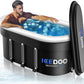 Upgraded 175 Gal XXL Large Oval Ice Bath with Air Ring, Multi-Layered Portable Cold Plunge Tub for Athletes, Foldable & Inflatable Cold Tub Recovery at Home, Outdoors,Gym Use Bathtubs.
