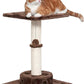 Furhaven 22.5" Tall Cat Tree for Indoor Cats, Ft. Sisal Scratching Post, Plush Ball Toy, & Busy Box Toy - Tiger Tough Scratching Post Interactive Playground - Brown, One Size