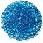 WAYBER Glass Stones, 1Lb/460g Irregular Sea Glass Pebbles Non-Toxic Artificial Crystal Gemstones for Aquarium Turtle Tank Vase Filler Terrarium Flowerpot Decoration, Lake Blue