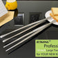 JETKONG 2 Pcs 14-Inch Food Tweezers Stainless Steel Tweezer Tongs Extra-Long Cooking Tweezers (Silver)