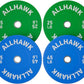 Colorful Olympic Bumper Plates, 2-inch Stainless Steel Insert, Virgin Rubber Weight Plate Set for Barbell Weight Lifting and Strength Training Home Gym