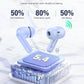 Wireless Earbuds, Bluetooth 5.4 Headphones Bass Stereo, Ear Buds with Noise Cancelling Mic, IP7 Waterproof in Ear Earphones, 36H LED Display Bluetooth Earbuds for Laptop Pad Phones Sports, Pale Blue