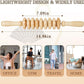 Liitrton Manual Wooden Fascia Massage Roller Trigger Points for Release Cellulite Sore Muscle Blasting (White)