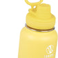 Takeya Actives Water Bottle with Spout Lid - Bottle with Double Stainless Steel Insulation - Dishwasher Safe & BPA-Free - Bottle with Spout Lid & Removable Bumper - 18 oz, Canary