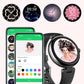 Fitness Tracker, Round Fitness Watches for Women with Bluetooth Call Heart Rate Monitor Sleep Tracker Calorie/Step Counter, Birthday Gift for Women Lady Mom Waterproof (Black)