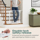 Cumbor 2 Pack 29.7-40.6" Baby Gate for Stairs, Mom's Choice Awards Winner-Dog Gate for Doorways, Pressure Mounted Self Closing Pet Gates for Dogs Indoor, Safety Child Gate with Easy Walk Thru Door