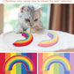 Cat Toys Rainbow Pillows, Catnip Toys for Indoor Cats Kitten, Soft and Durable, Interactive Cat Nip Chew Teeth Toy Kitty Kicker Toys 2 Pack