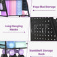 Mythinglogic Dumbbell Rack for Home Gym, Weight Rack for Dumbbells, Multifunctional Yoga Mat Holder for Barbell plates and Kettlebells, Home Gym Storage Rack with Casters