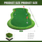 Thickened Realistic Golf Putting Green, 5 x 10ft Professional Golf Practice Training Mat for Indoor Outdoor, 3 Holes, Long Challenging Game Green Mat for Children with Training Aid Put Cup