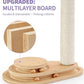 Made4Pets Cat Scratching Post Cat Scratcher Kitten Toys for Indoor Cats Wooden Ball Track Two-Layer Modern Sisal 17.7" Tall Scratch Post Interactive Toy with Dangling Ball
