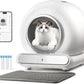 Self Cleaning Cat Litter Box, Ultra-Safe Protection Automatic Cat Litter Box, APP Control/Lower Entry/Large Capacity with 3 Rolls Liners & Mat LELOPETS