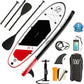 Inflatable Stand Up Paddle Board with SUP Accessories & Backpack. Paddle Boards for Adults. Non-Slip Deck, Wide Stance, Bottom Fin, Double Action Pump.