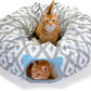 Kitty City Large Cat Tunnel Bed, Cat Bed, Pop Up Bed, Cat Toys, White