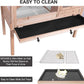 Guinea Pig Cages with Anti Chewing Edges and Cool Zinc Plate, Indoor Rabbit Hutch with Hideout and PVC Platform, Elevated Legs Hamster Cage 36.6" L (Nature)