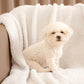 Snuggle Sac Queen Size Oversized Super Soft Bed Blanket - Warm & Cozy Knit Fuzzy Microfiber Blankets in Heather Ivory, 90 x 90